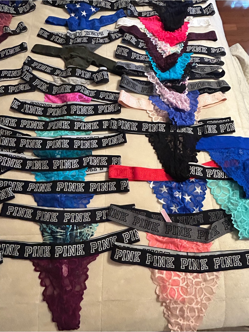 Victoria’s Secret Pink Logo Thick Waist Band Panties discontinued lot 117 total - Picture 6 of 11
